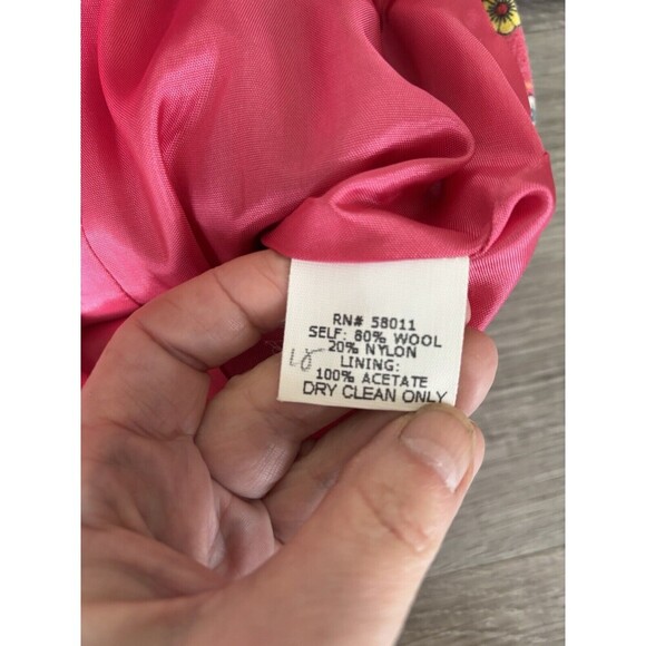 David Meister Designer Colorful Paisley Wool Blend Crop Jacket/Blazer Size 6 - Picture 10 of 11